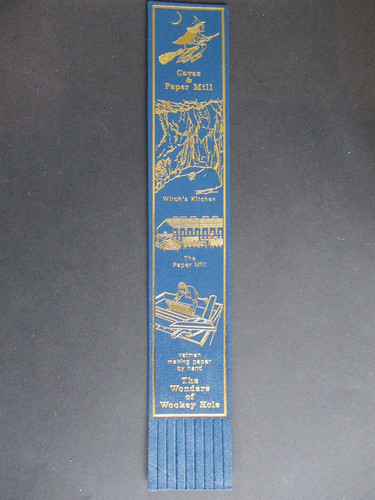 Leather bookmark wookey hole - bookmark,