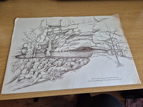 Print wookey hole mill on - hole, mill.